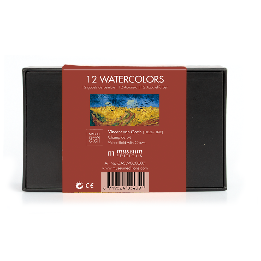 Watercolor set, Van Gogh, Wheatfield with crows