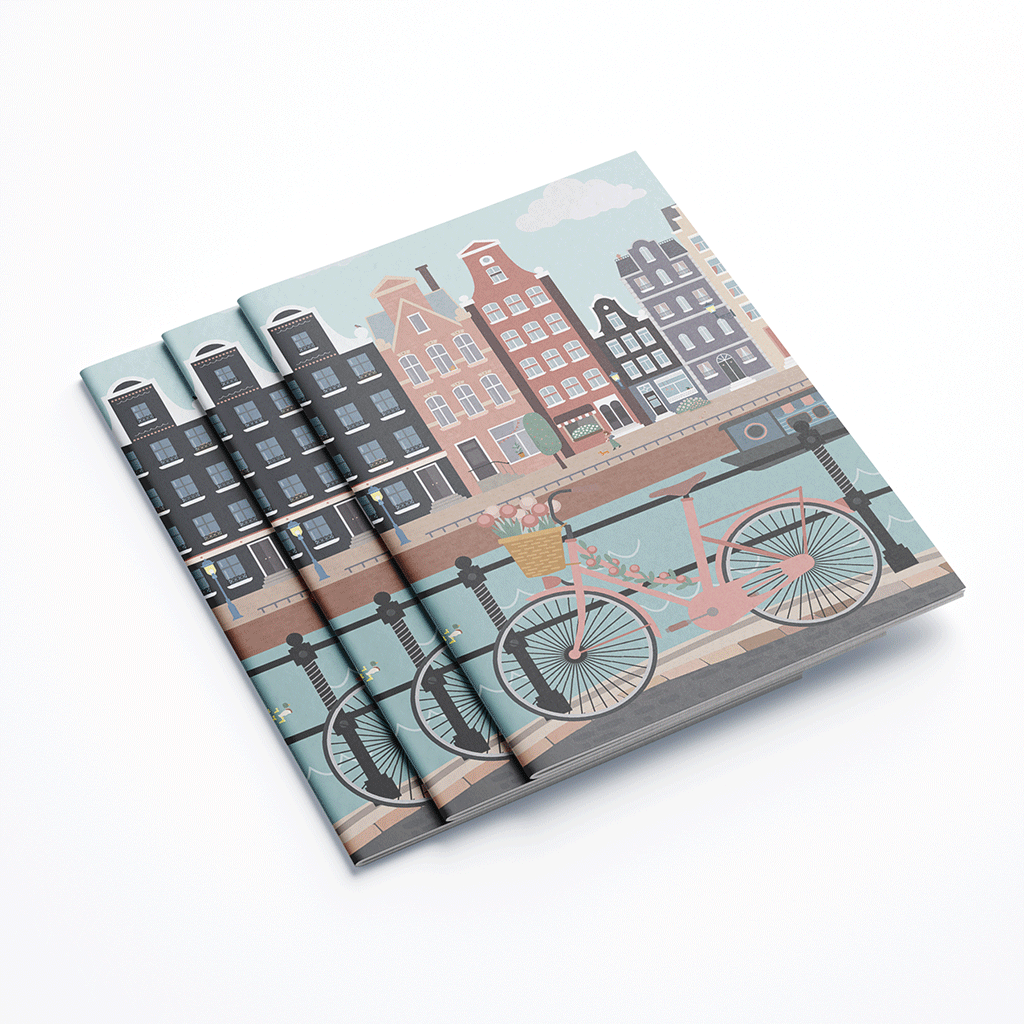 A5 notebook - Let's pedal along the water