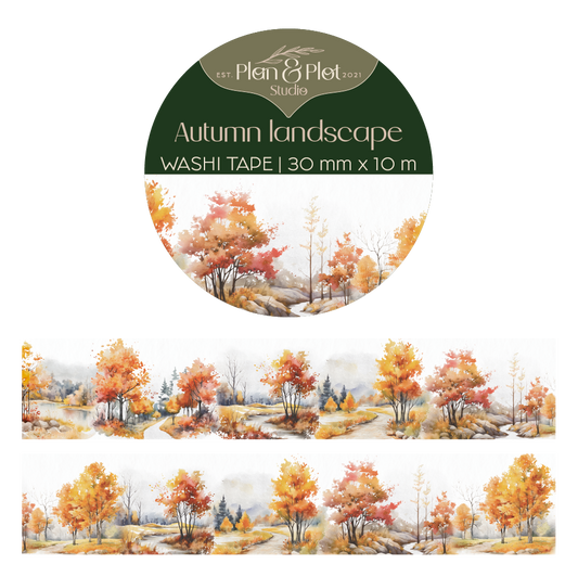 Autumn landscape | transparent PET Washi tape