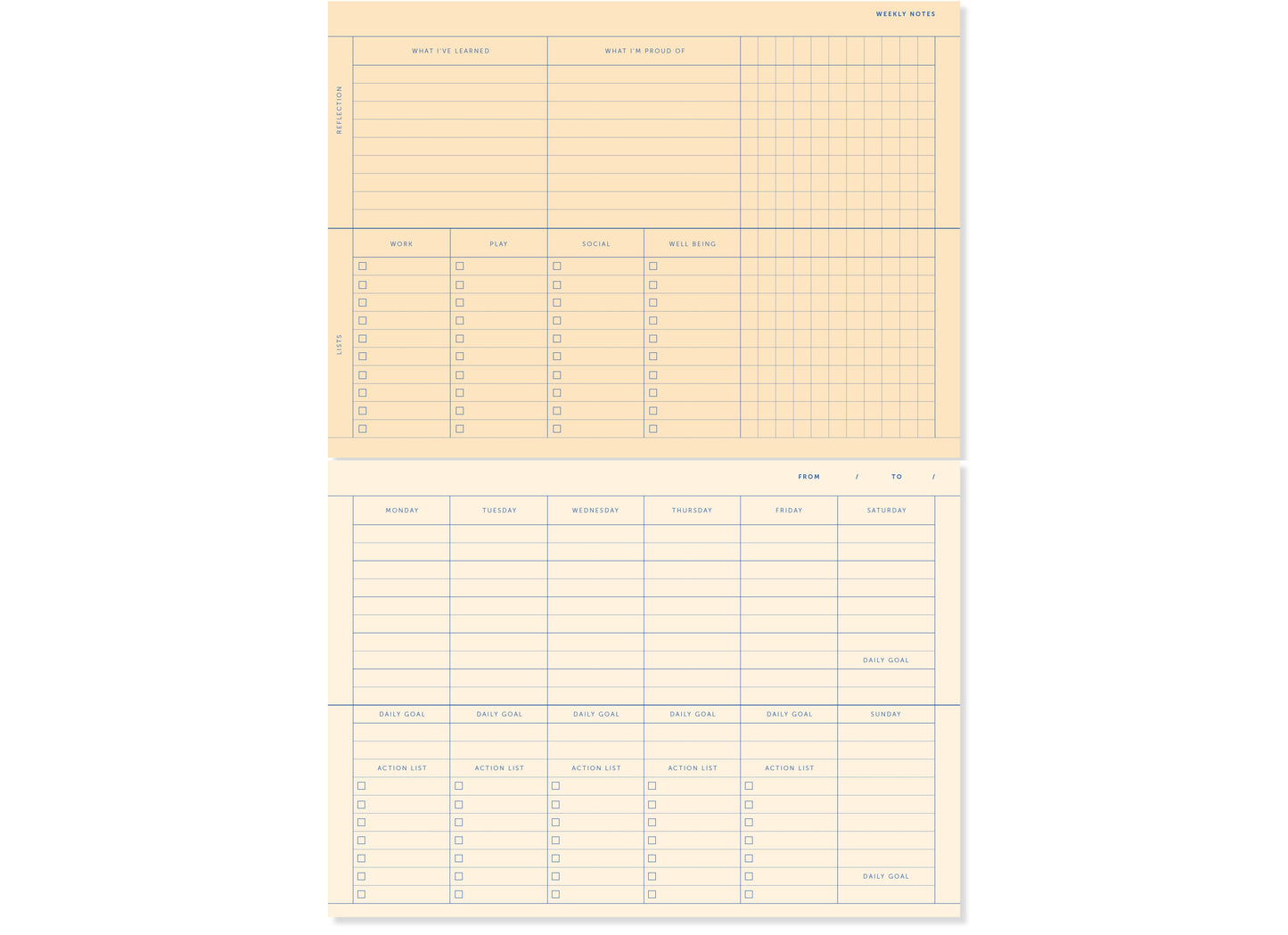 A-Journal Deskplanner - Lavender Blue