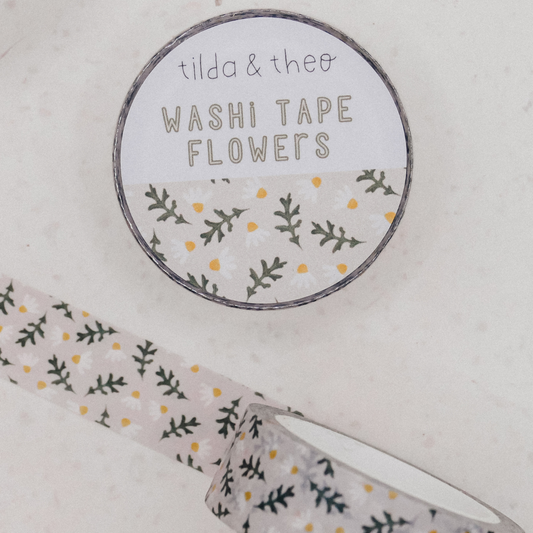 Washi tape flowers / flower meadow - floral adhesive masking tape