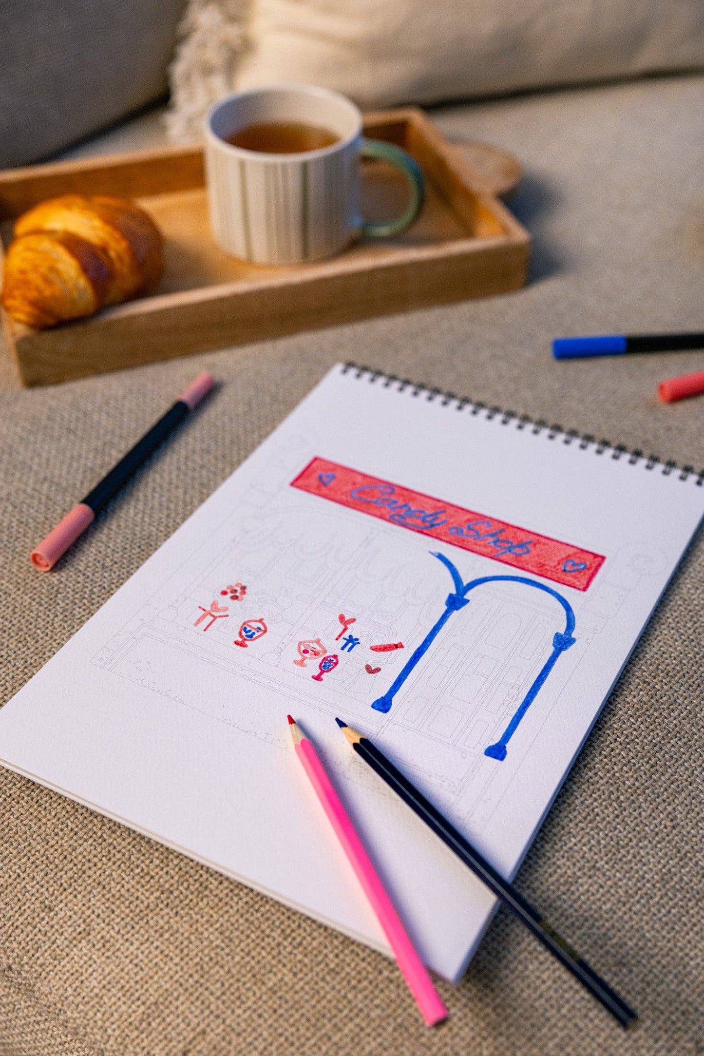 A4 Coloring Book - Shops