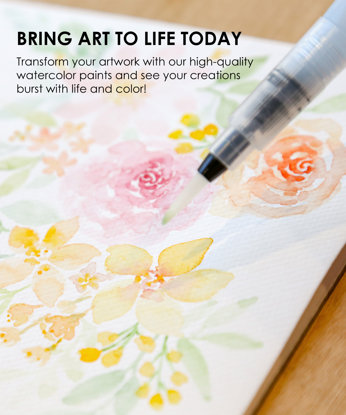 Grabie Watercolor Pocket Set Of 12 With Brush & paper - Essential Colors
