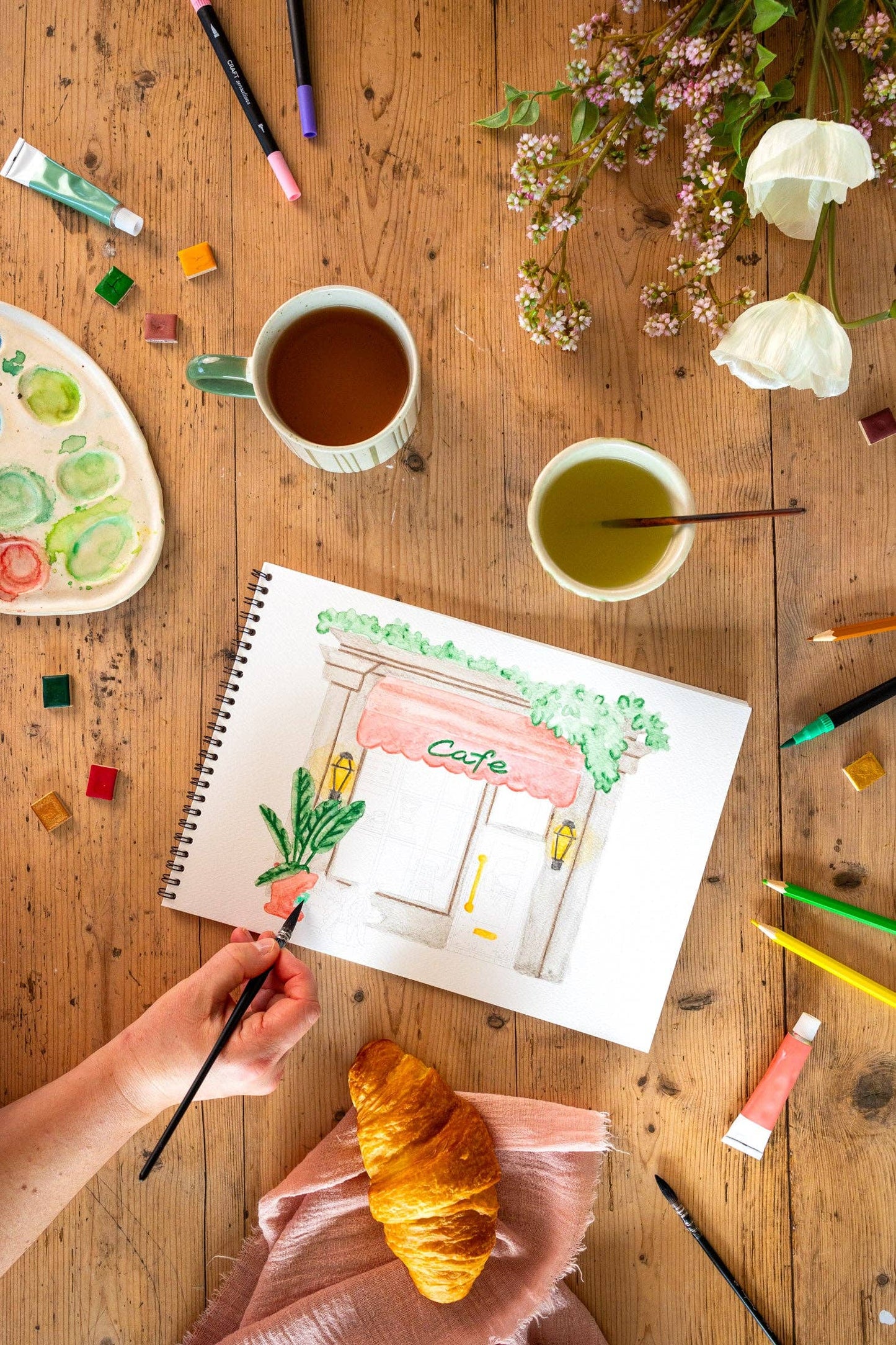 A4 Coloring Book - Shops