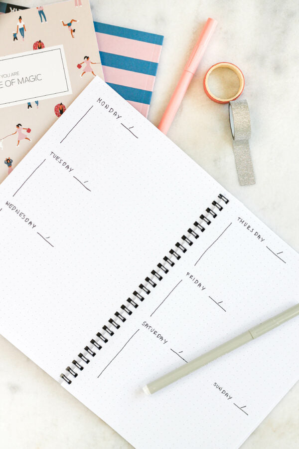 Bullet Journal / Dotted Notebook hard cover spiral binding – Cherries
