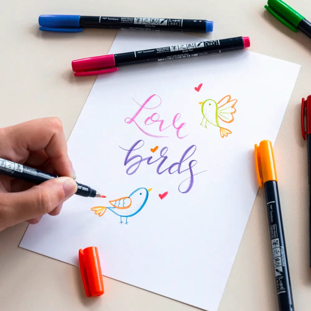 Tombow Fudenosuke Brush Pen Color 10-piece set