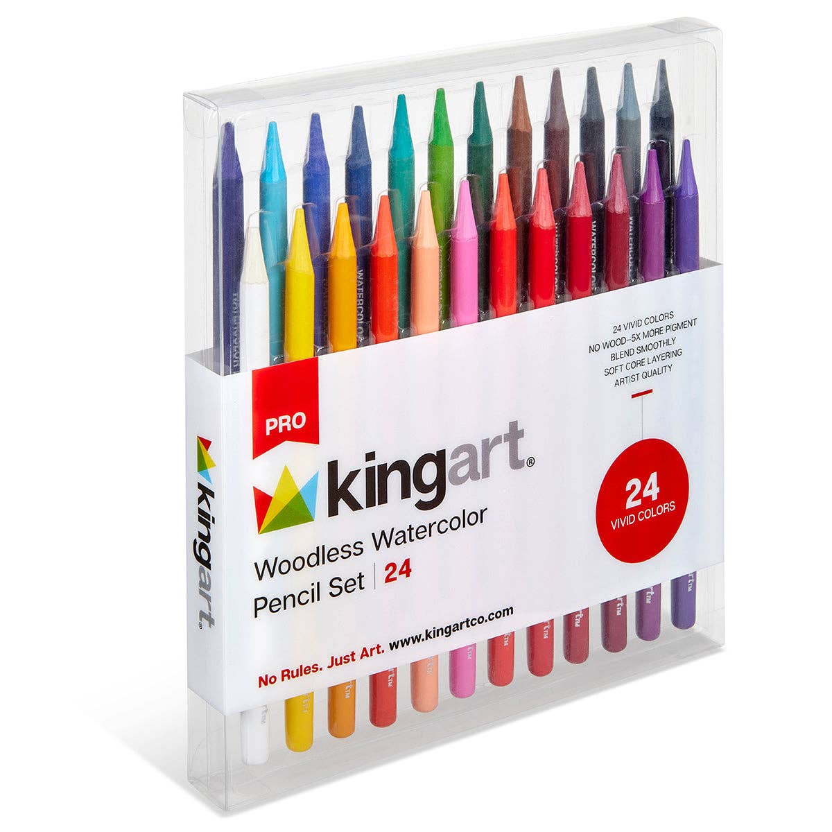 PRO Woodless Watercolor Pencils 24 Colors