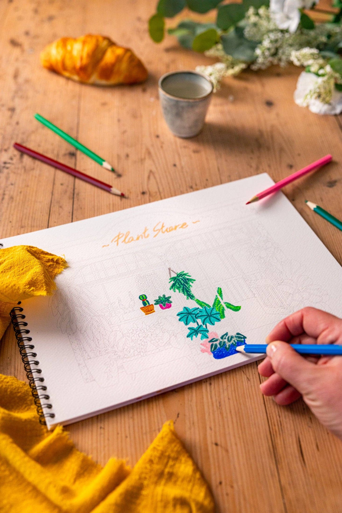 A4 Coloring Book - Shops