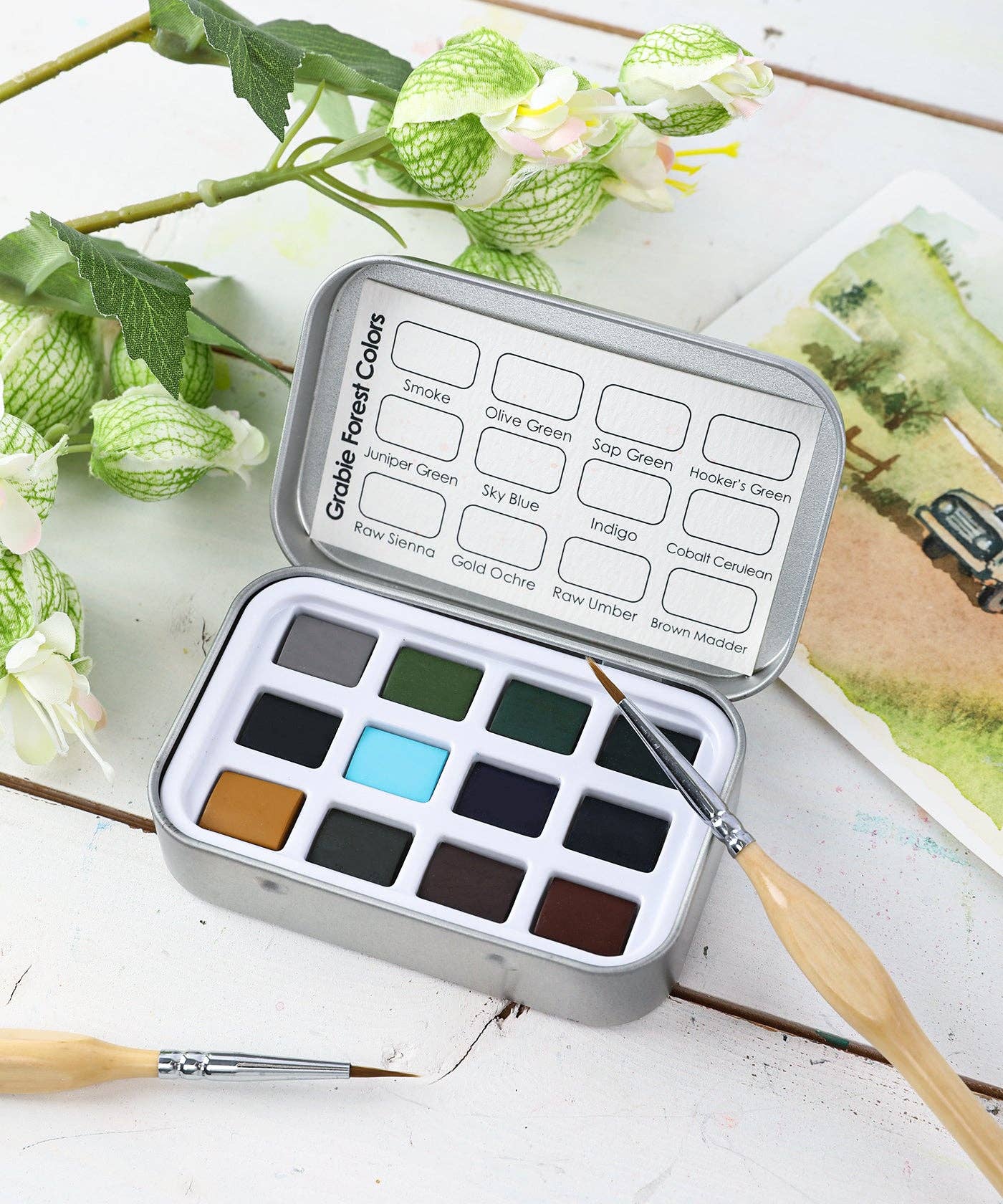 Grabie Watercolor Pocket Set of 12 - Forest Colors