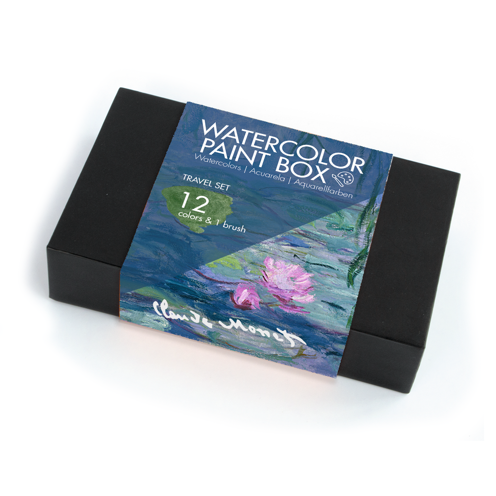 Watercolor set, Claude Monet, Water lilies