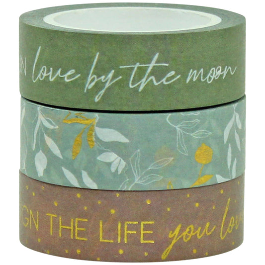 Papierdrachen 3 Rolls of Washi Tape - 'Love by the Moon'