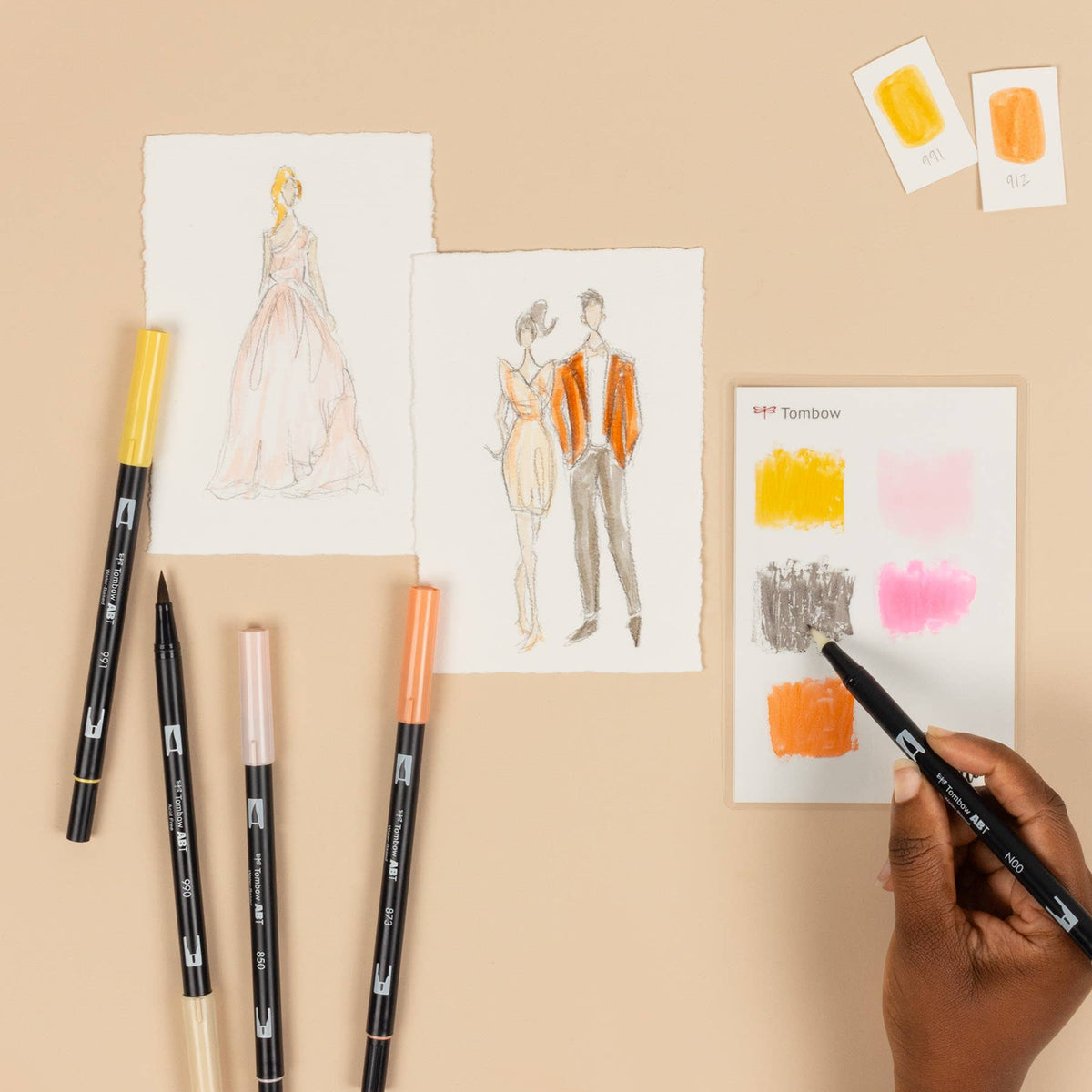 Tombow ABT Dual Brush Pen 18-piece Set (Primary, Secondary and Pastel colours)