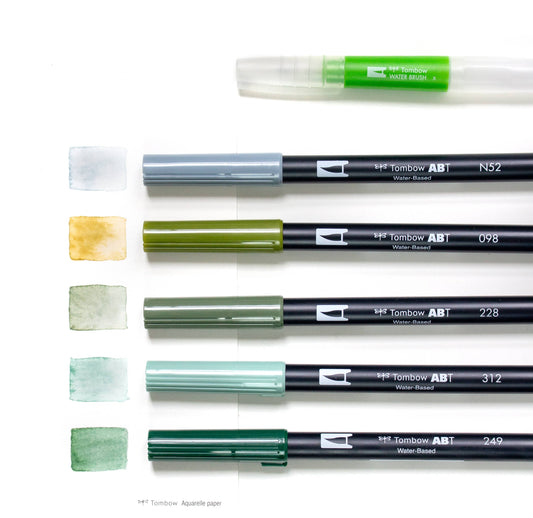 Tombow Watercoloring Set - Greenery