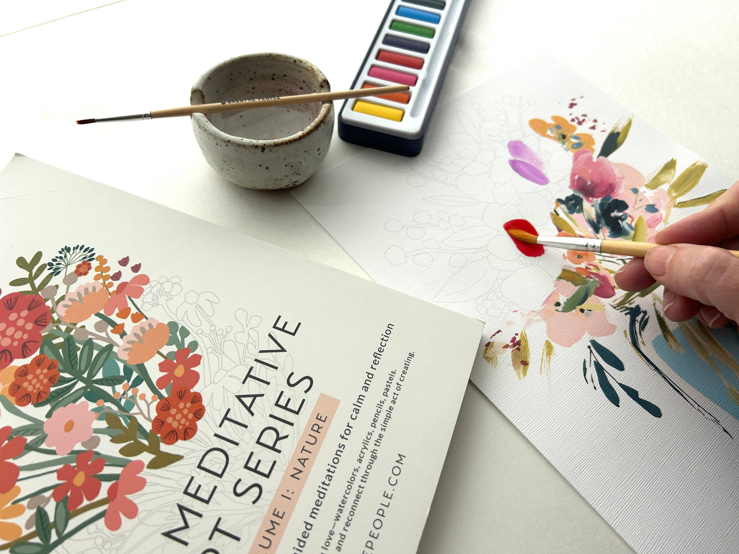 Meditative Art Book, 16 Pages of Guided Creative Ritual