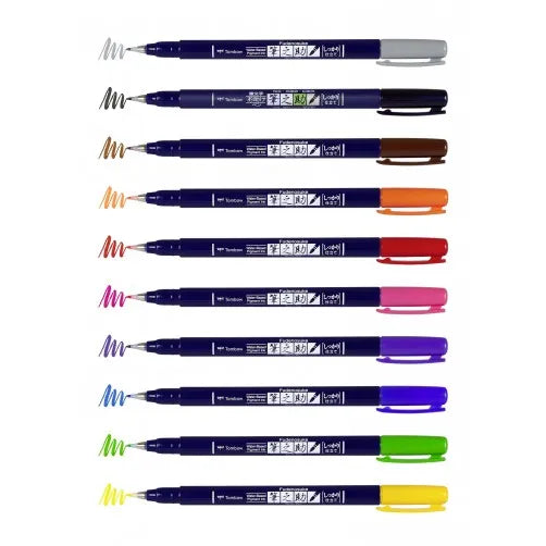 Tombow Fudenosuke Brush Pen Color 10-piece set