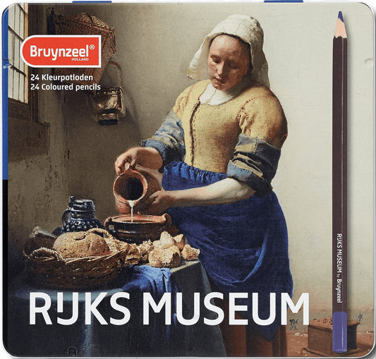 Bruynzeel Hollandse Meesters blik 24 kleurpotloden - Het Melkmeisje van Vermeer