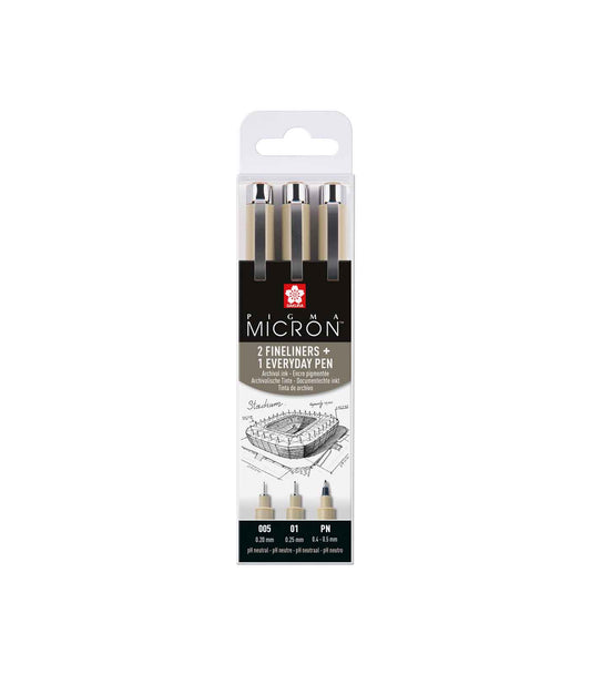 Sakura Pigma Micron fineliners - 3 stuks