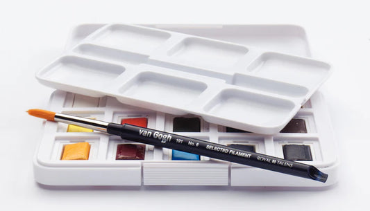Van Gogh aquarelset met basiskleuren | 12 halve napjes