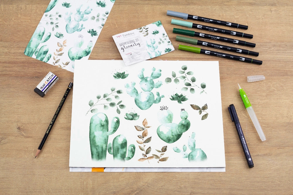 Tombow Watercoloring Set - Greenery
