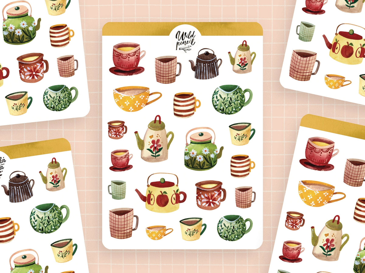 Sticker Sheet - Autumn Mugs